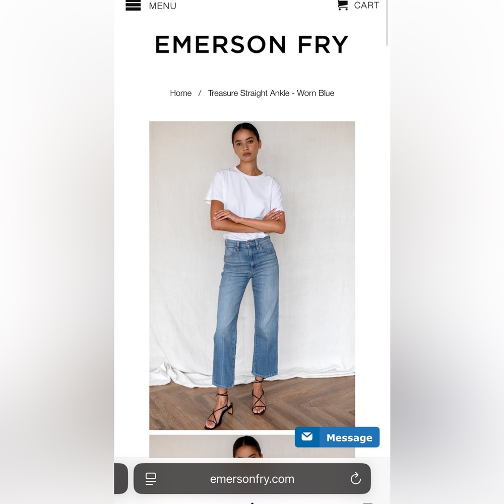 Emerson Fry Classic White Top and Denim Pants